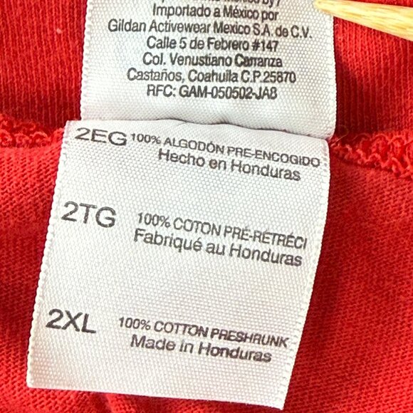 Vtg Y2K Igor & The Red Elvises Graphic Red Tank 2XL Both Sides Cotton Band Tee - Picture 9 of 9